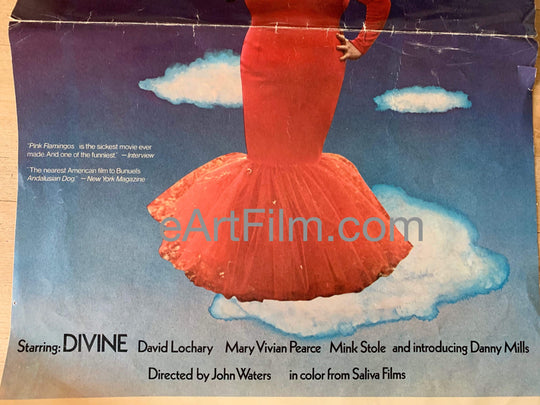 eArtFilm.com U.S release poster (11"x17") Pink Flamingos-1972-11x17-Divine-Mink Stole-John Waters exercise in bad taste