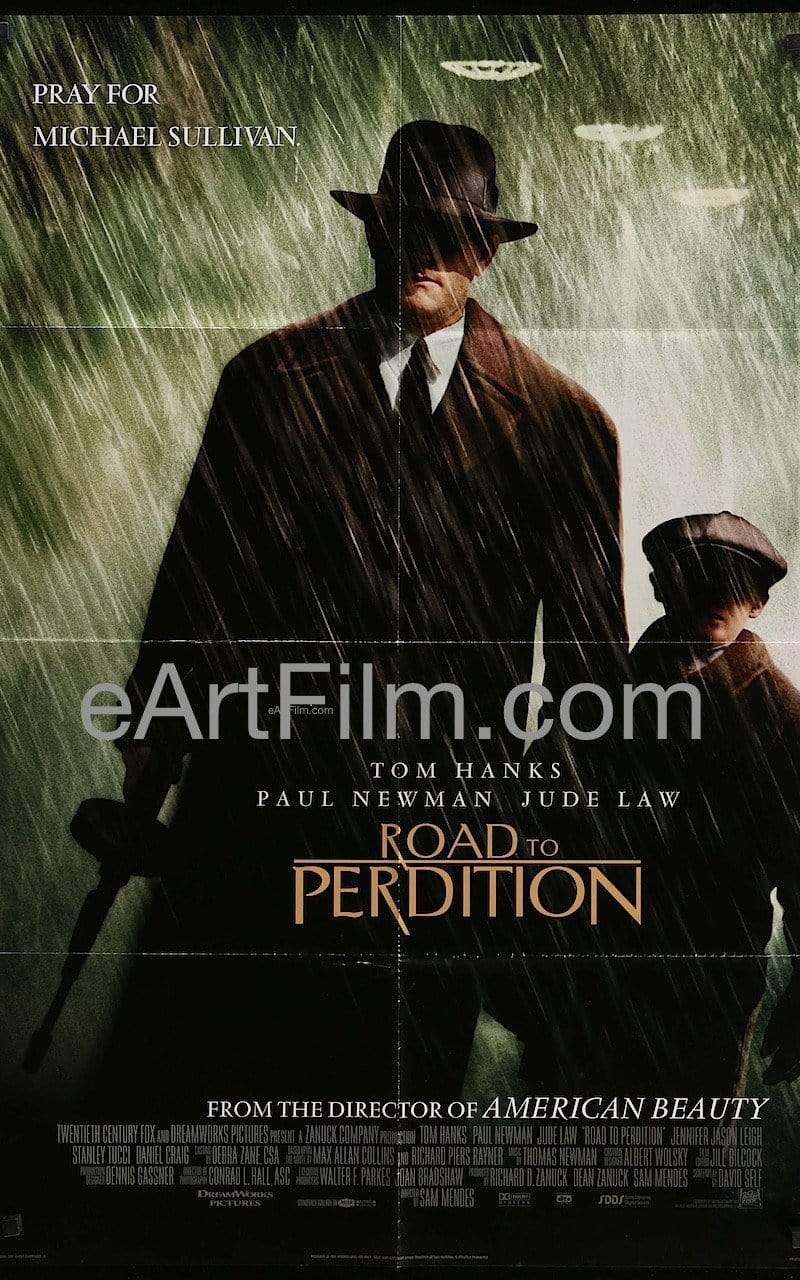 eArtFilm.com U.S Style A International Release One Sheet (27"x 39.75")-Original-Vintage-Movie-Poster Road To Perdition 2002 27x39.75 Style A International One Sheet United States