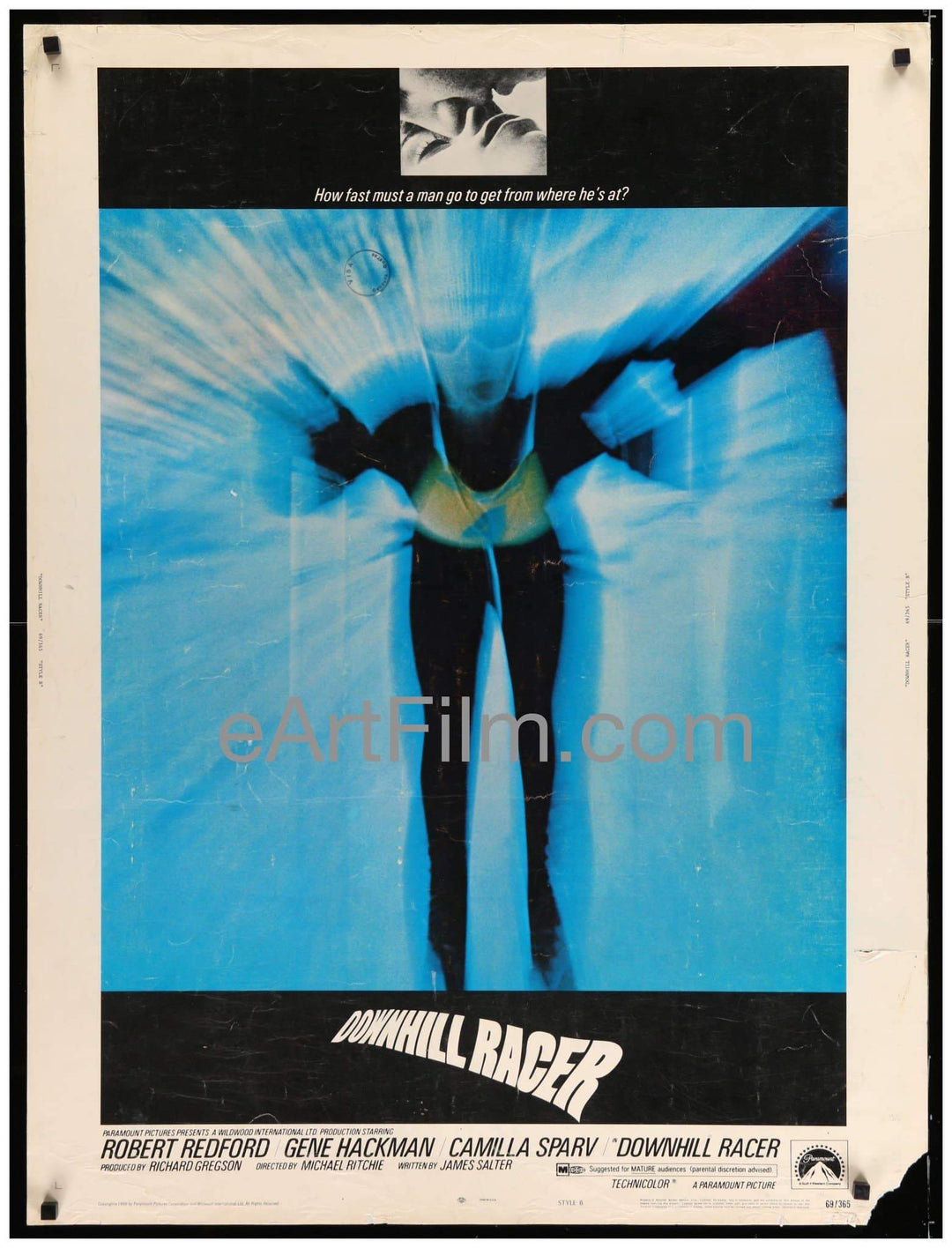 eArtFilm.com U.S Style B One Sheet (30"x40") Downhill Racer 1969 30x40 Original U.S One Sheet Movie Poster