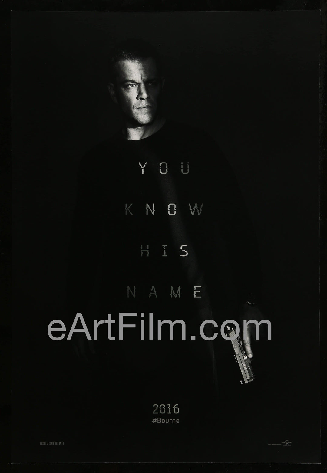 eArtFilm.com U.S Teaser One Sheet (27"x39.5") Jason Bourne-Matt Damon-Tommy Lee Jones-Teaser-Double Sided-One Sheet-2016