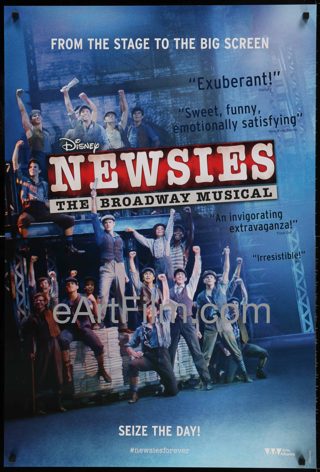 eArtFilm.com U.S Teaser One Sheet (27"x40") Single Sided Newsies The Broadway Musical-Jeremy Jordan-Ben Fankhauser-Kara Lindsay-2017