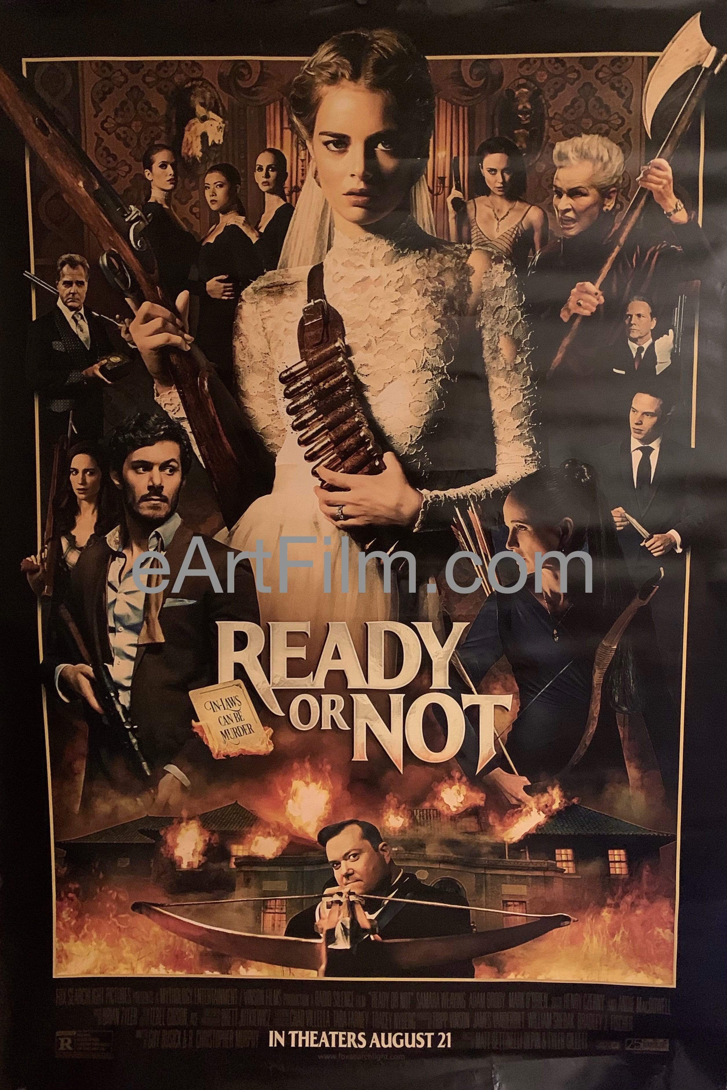 eArtFilm.com U.S Theatrical Release Bus Stop/Shelter Poster approx. 48"x70" Ready Or Not 2019 48x72 DS Horror mystery thriller comedy Andie MacDowell