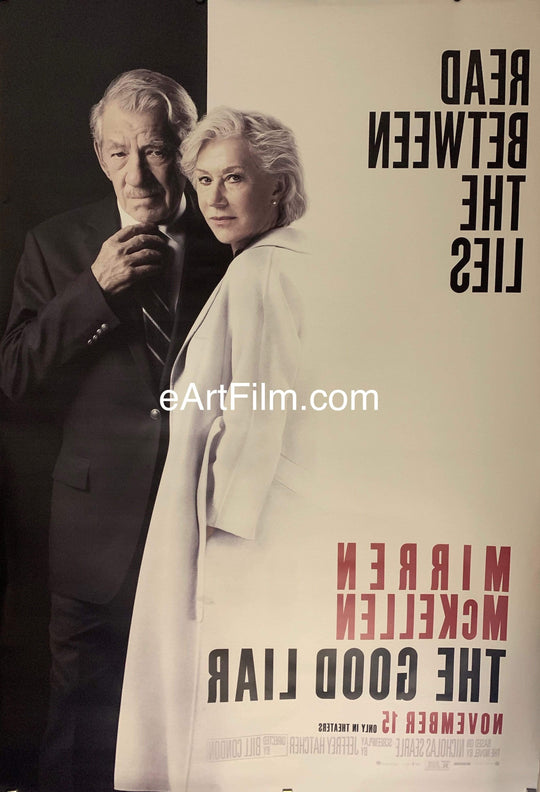 eArtFilm.com U.S Theatrical Release Bus Stop/Shelter Poster approx. 48"x72" Good Liar 2019 48x72 Helen Mirren  Ian McKellan con-man crime mystery