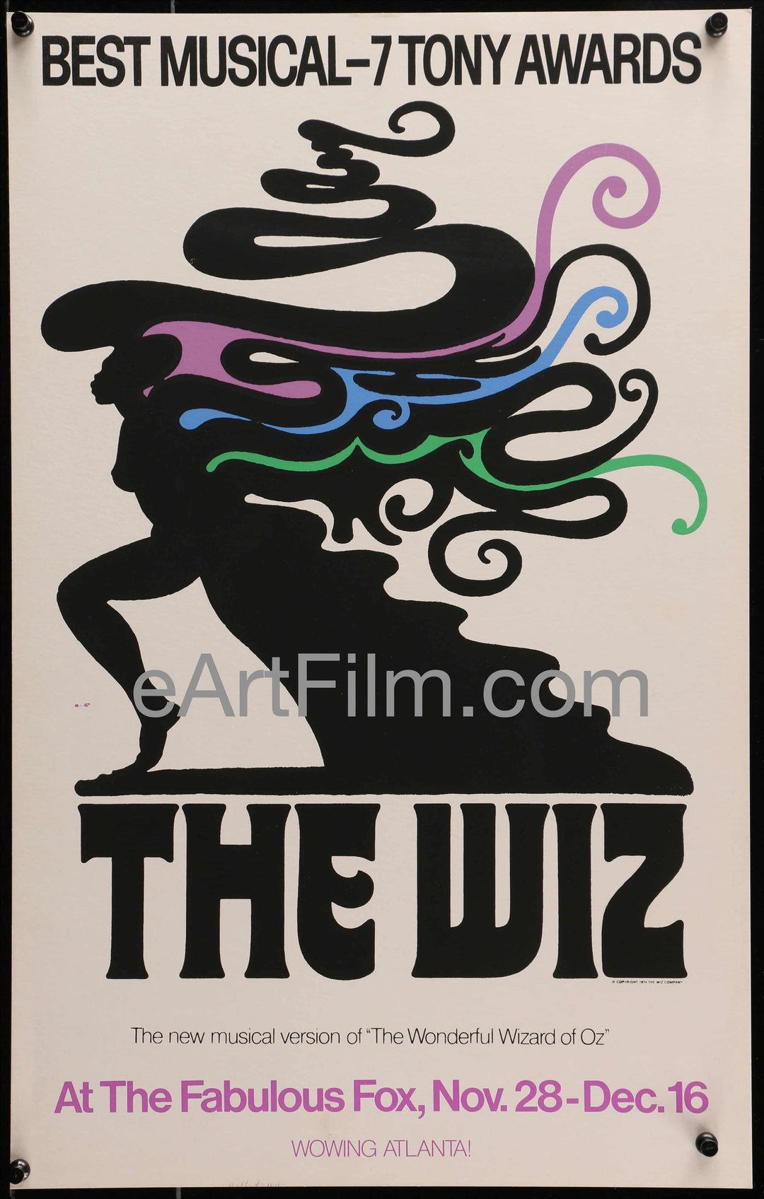 eArtFilm.com U.S Window Card (14"x22") Wiz original window card 14x22 at Atlanta's Fabulous Fox Theatre 1979