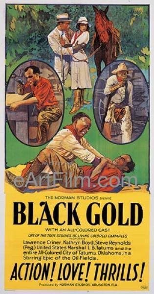 eArtFilm.com US Three Sheet on Linen Black Gold 1928 41x81 Original US Three Sheet-Linen Backed